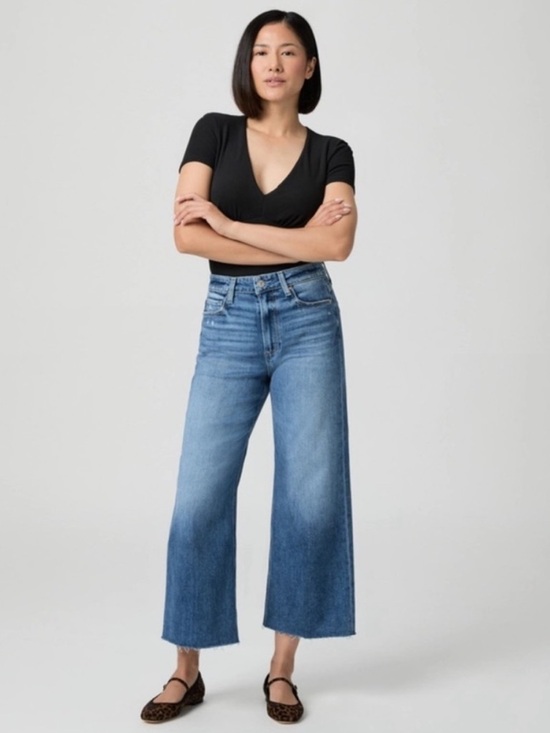 PAIGE Denim - Paige Jeans Anessa Wide Leg in Rock Show Distressed